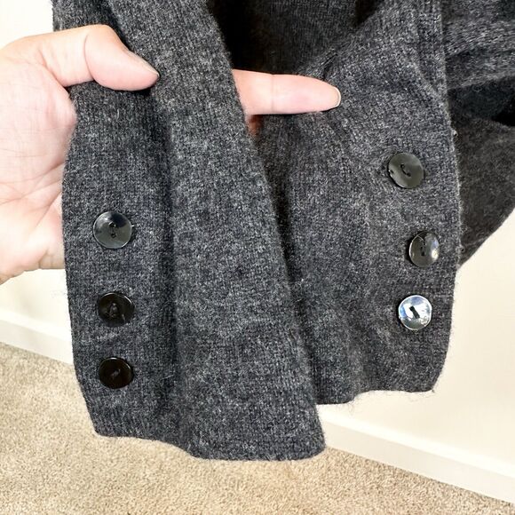 McDuff Sweater Women’s Small Gray Wool Cashmere Blend Cardigan Office Classic - Picture 6 of 11